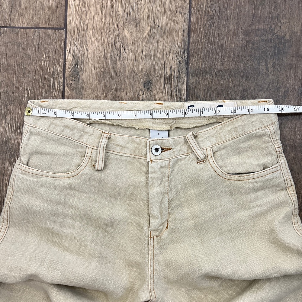 Sunday Saint Tropez Tan Linen Ankle Pants - Picture 7 of 9